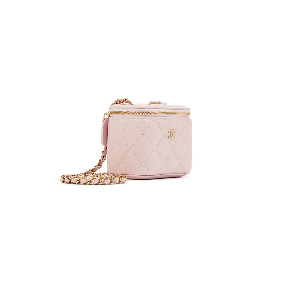 CHANEL Quilted Pearl Crush Mini Vanity Case