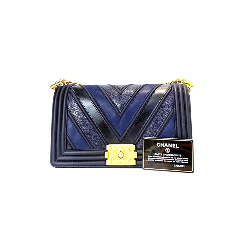 Chevron Boy Chanel Handbag