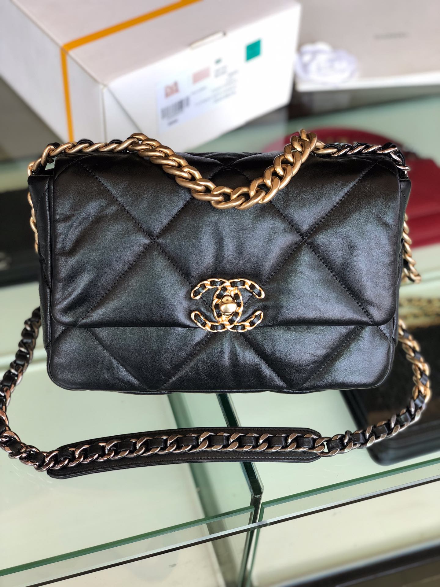 CHANEL 19  medium Large Handbag