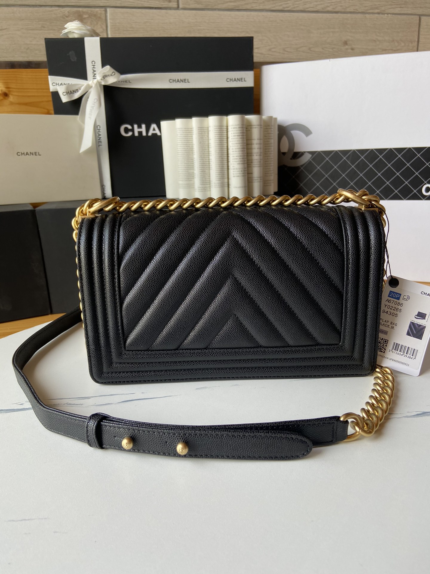 Chevron Boy Chanel Handbag