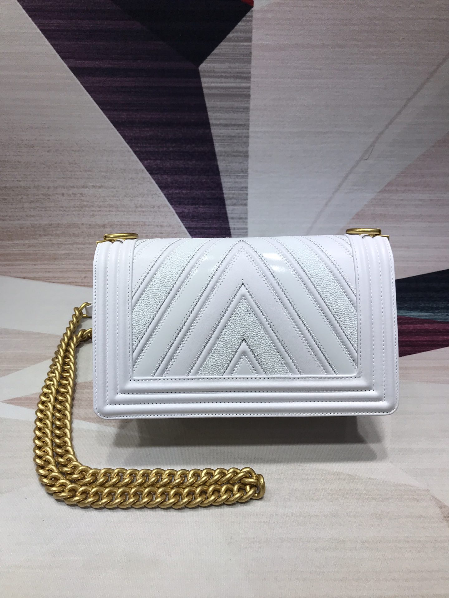 Chevron Boy Chanel Handbag