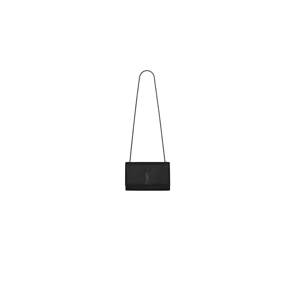 KATE MEDIUM CHAIN BAG IN GRAIN DE POUDRE EMBOSSED LEATHER