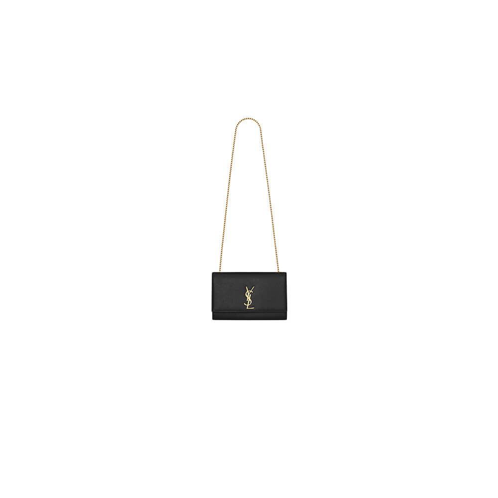 KATE MEDIUM CHAIN BAG IN GRAIN DE POUDRE EMBOSSED LEATHER